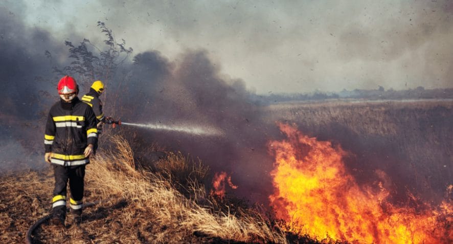 Firefighters are putting out some wildfires.