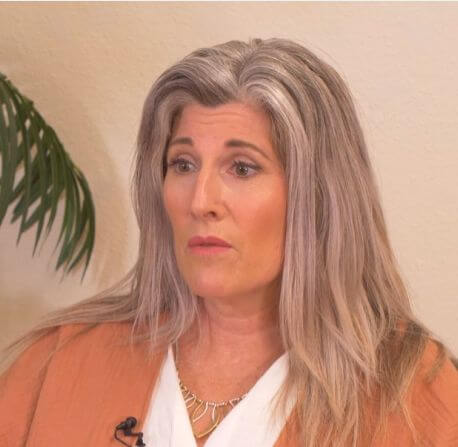 Woman taking interview and making testimonial